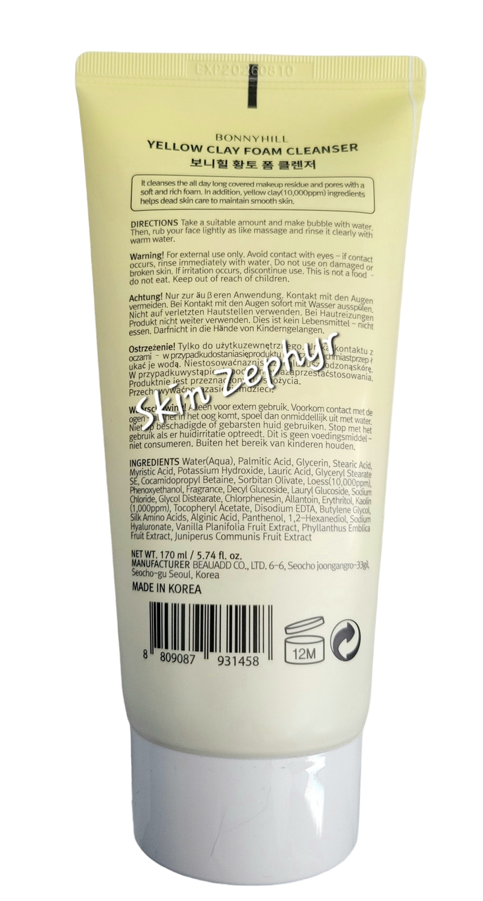 Bonnyhill Yellow Clay Foam Cleanser