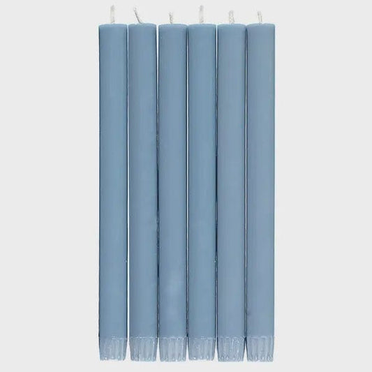 British Colour Standard Homewares British Colour Standard Pompadour Blue Dinner Candles Set of 6”