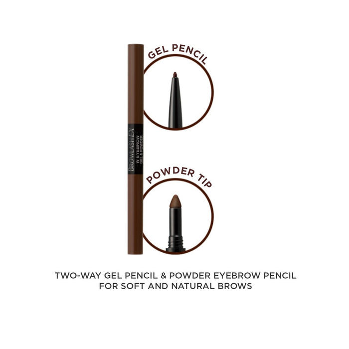 Browlash EX Water Strong W Eyebrow Gel Pencil & Powder Natural Brown