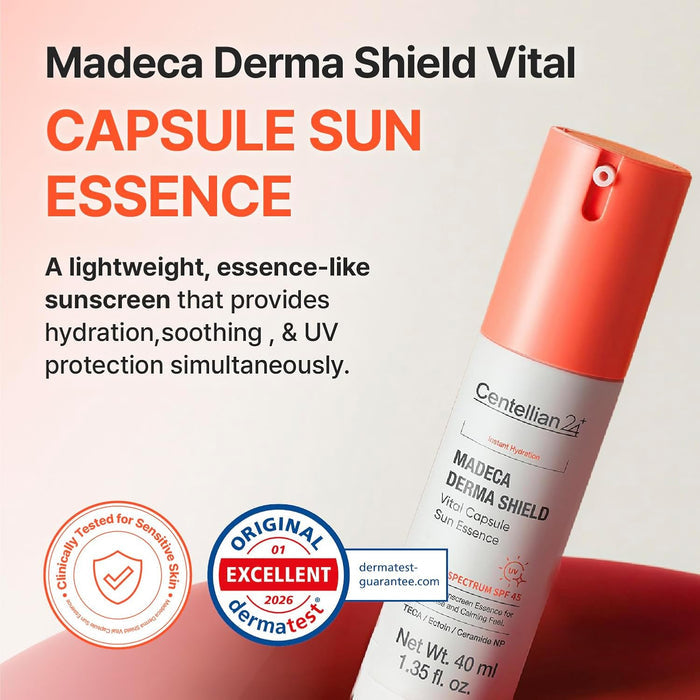 [Centellian24] Madeca Derma Shield Vital Capsule Sun Essence (OTC) 40ml-Luxiface.com
