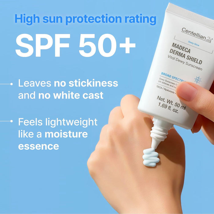 [Centellian24] Madeca Derma Shield Vital Dewy Sun Cream (OTC)) 50ml-Luxiface.com