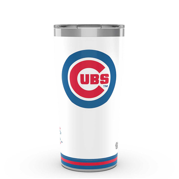 Chicago Cubs 20oz White Bullseye Stainless Steel Tumbler
