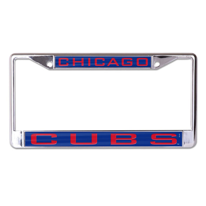 Chicago Cubs Inlaid Metal License Plate Frame