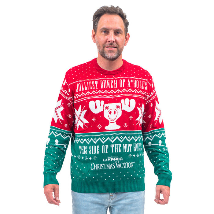 Christmas Vacation Jolliest Bunch of A*Holes Red and Green Ugly Christmas Sweater