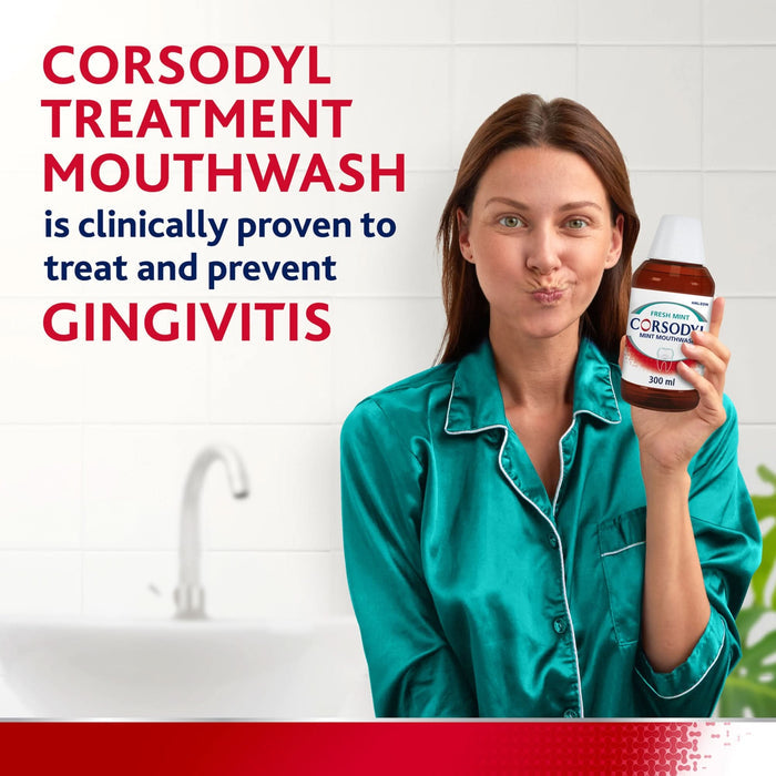 Corsodyl Gum Problem Mouthwash Fresh Mint 300ml
