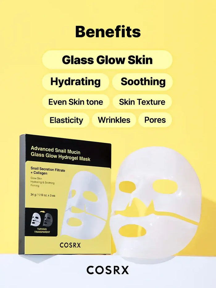 COSRX Advanced Snail Mucin Glass Glow Hydrogel Mask