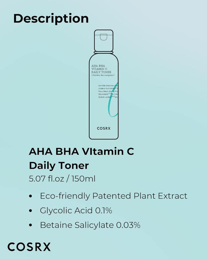 COSRX AHA BHA Vitamin C Daily Toner 150ml / 5.07 fl.oz