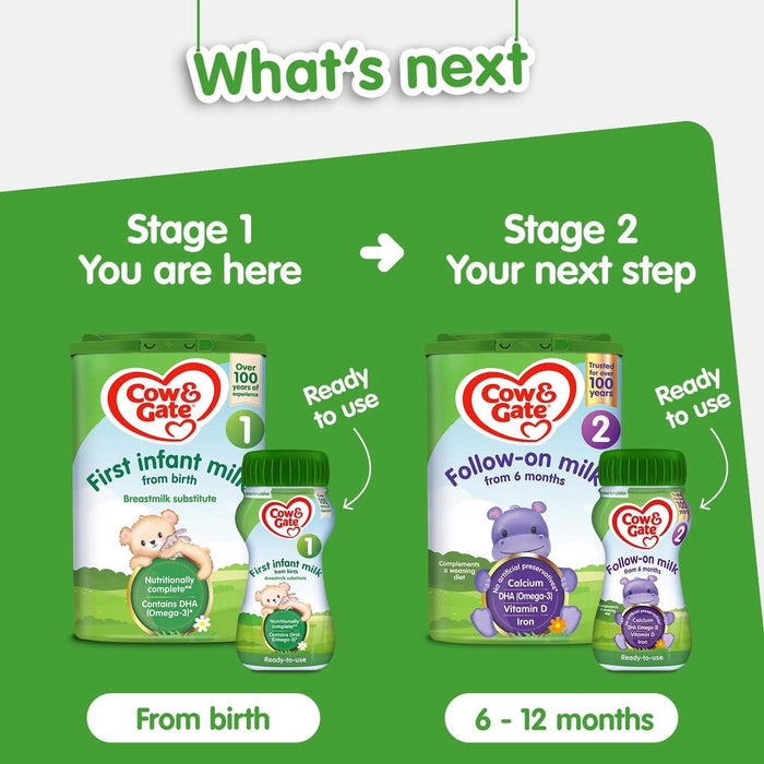Cow & Gate 1 First Baby Milk Formula 200ml x12