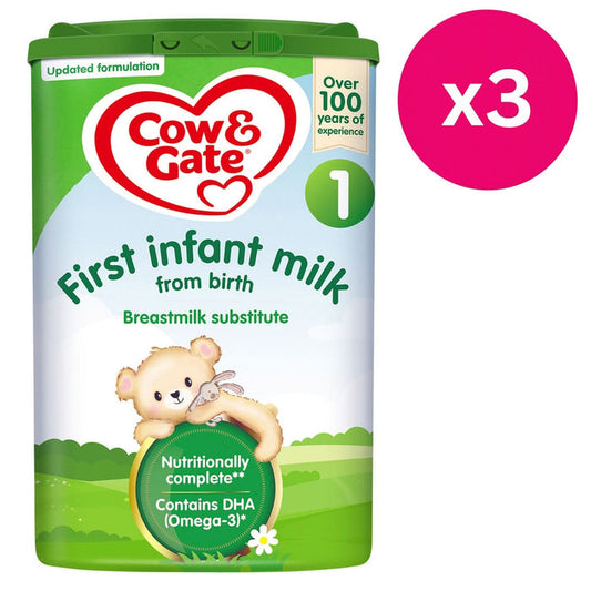 Cow & Gate 1 First Baby Milk Formula From Birth 800g x3