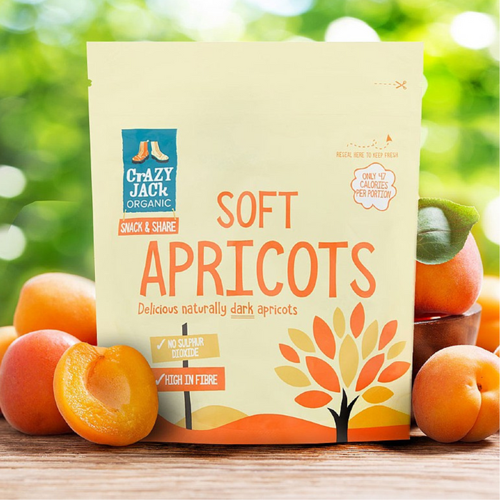 Crazy Jack Organic Soft Dried Apricots Ready to Eat 200g