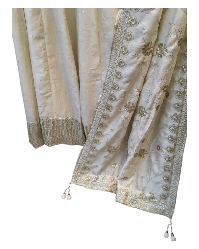 Cream - Ready Made Lehenga Set - Size 12 - 38"(Loosen up to 14) ) UK Stock - 24h Dispatch - KTC241207  TP 1224