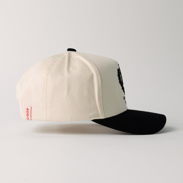 Crest Snapback (Creme/Black)