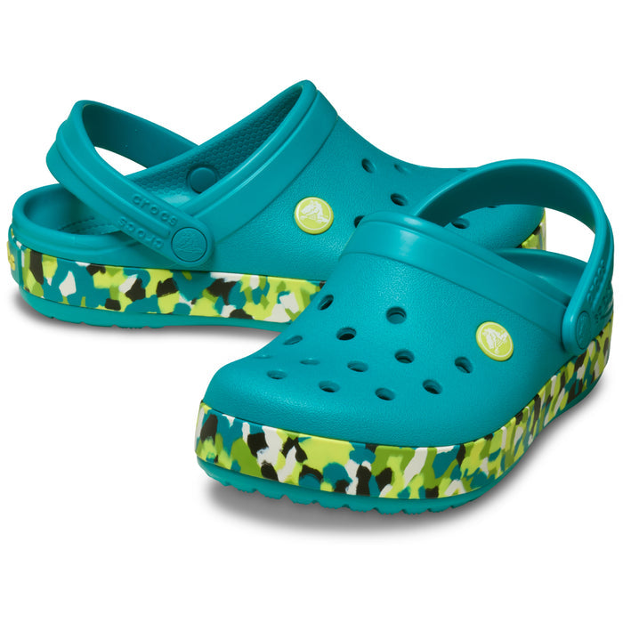 Crocband Glow Confetti BandCgK - Turbo Teal/Multi