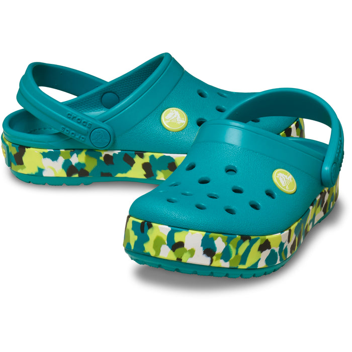 Crocband Glow Confetti BandCgT - Turbo Teal/Multi