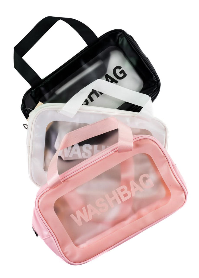 CS Beauty Clear Wash Bag 2 Handles