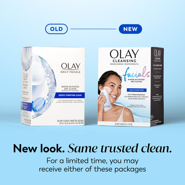 Daily Facials | Cleansing Cloths | Deeply Purifying Clean, 66 Ct