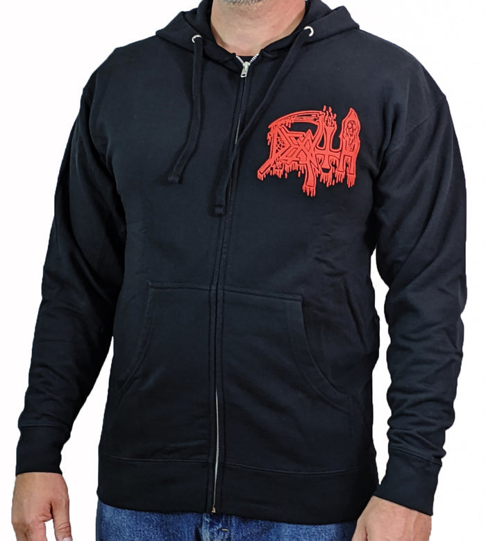 DEATH (Scream Bloody Gore) Men's Zip-Up Hoodie