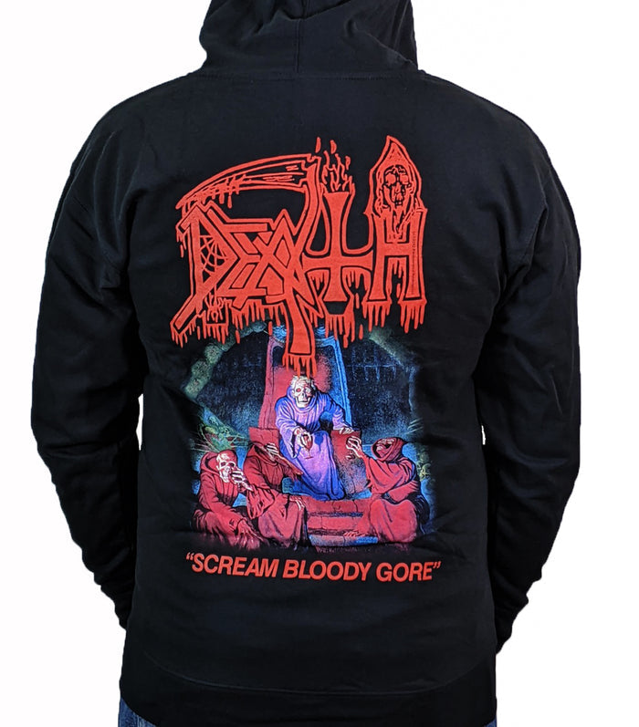 DEATH (Scream Bloody Gore) Men's Zip-Up Hoodie