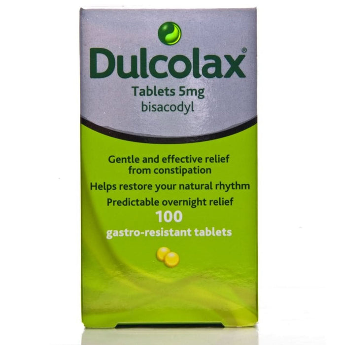 Dulcolax Adult 5mg Bisacodyl Laxative for Constipation Relief 100 Tablets