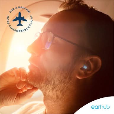 EarHub Flywell Pressure Regulated Earplugs Includes Travel-Friendly Carry Case