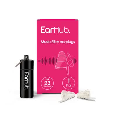 EarHub Music Filter Earplugs With Keychain Case