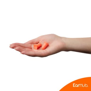 EarHub Premium Soft Foam Earplugs Orange 30 Pairs