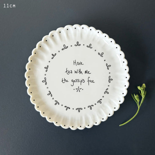East of India Scallop coaster-Have Tea with Me - Precious Sparkle