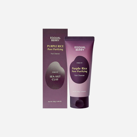 EQQUALBERRY Purple Rice Pore Pack Cleanser pore refining rice cleanser for smooth skin