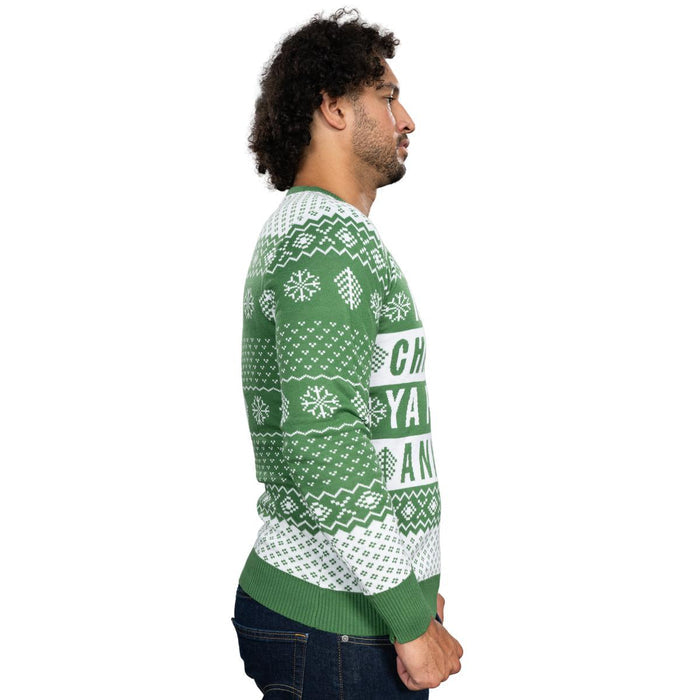 Filthy Animal Adult Unisex Ugly Christmas Holiday Green Sweater