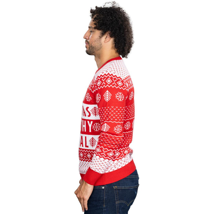 Filthy Animal Adult Unisex Ugly Christmas Holiday Red Sweater