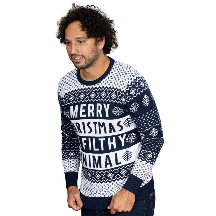 Filthy Animal Navy Ugly Christmas Adult Unisex Sweater