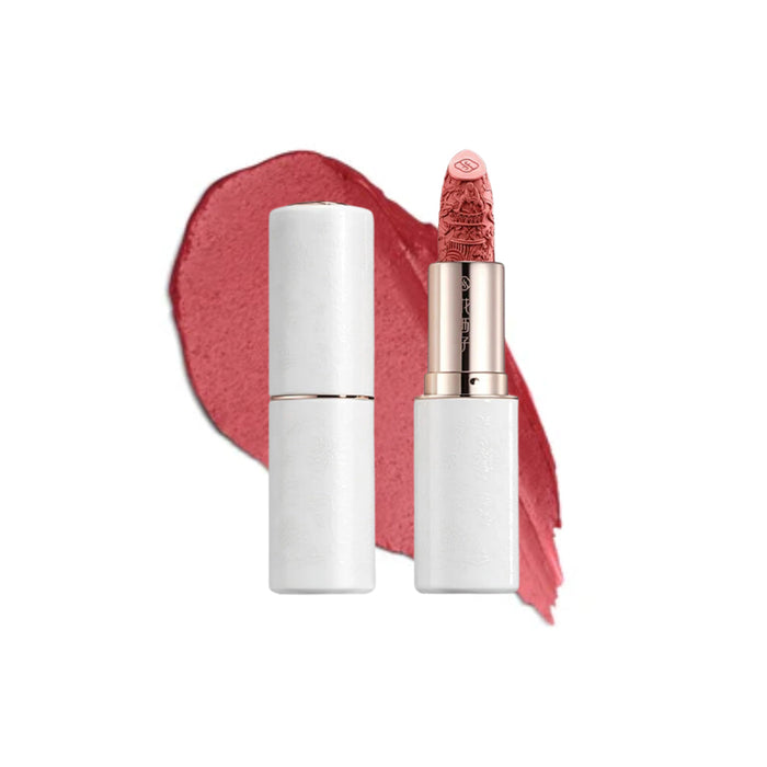 Florasis Floral Dewy In-Porcelain Lipstick - M304 Peach Petals - 200 gms