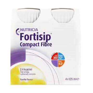 Fortisip Compact Fibre Liquid Vanilla 125ml x4