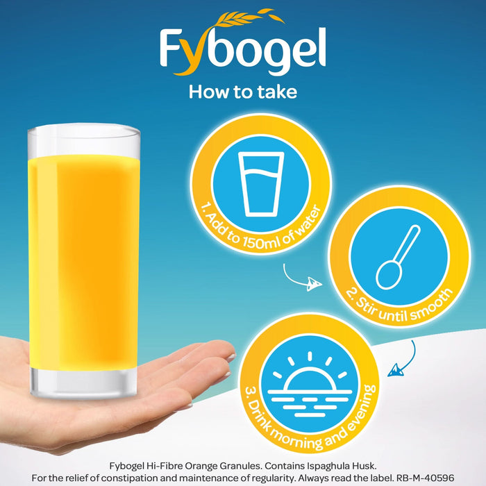 Fybogel hi-fibre orange natural fibre sachets
