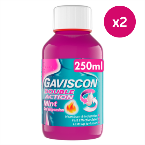 Gaviscon Double Action Liquid Peppermint 250ml x2