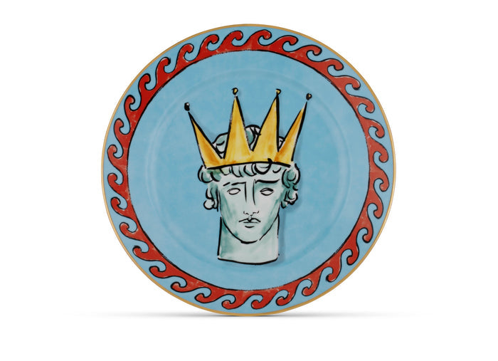 GINORI 1735 Designer porcelain Il viaggio di nettuno flat plate