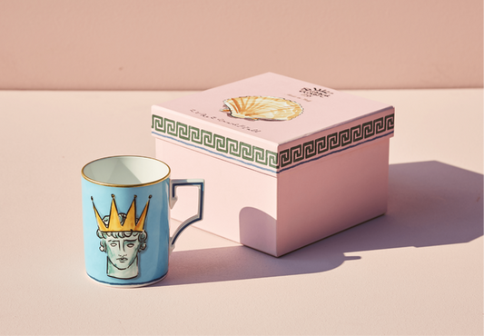 GINORI 1735 Designer porcelain Il viaggio di nettuno mug