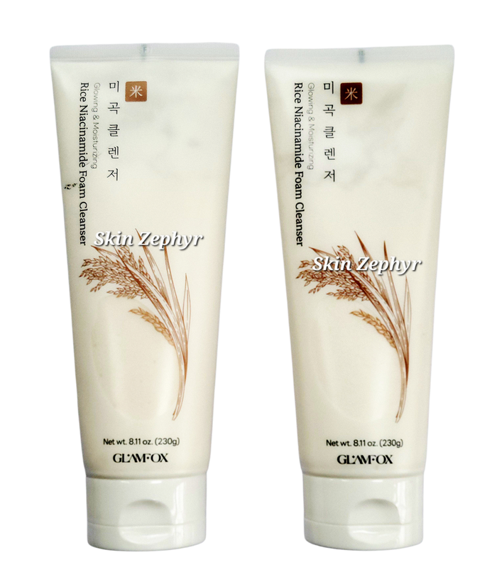 Glamfox Rice Niacinamide Foam Cleanser Duo