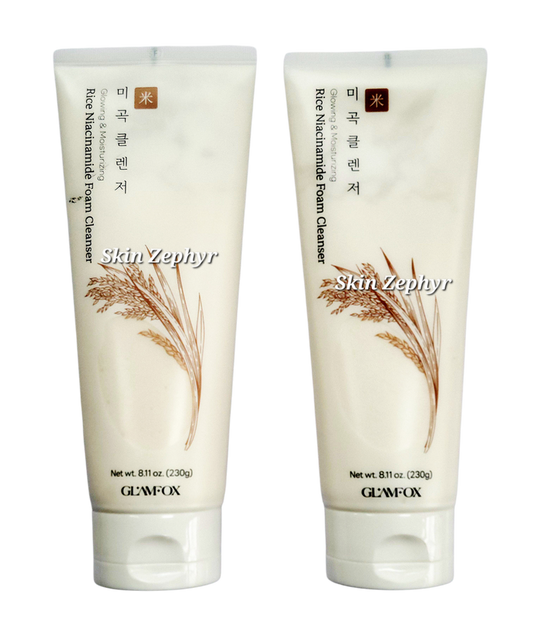 Glamfox Rice Niacinamide Foam Cleanser Duo