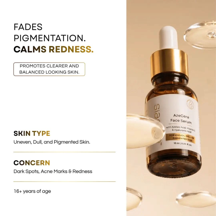 Siacera AzeCera Face Serum - model applying product to face