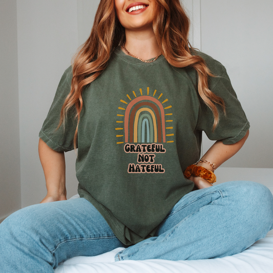 Grateful Not Hateful Rainbow T-Shirt, inclusivity shirt, rainbow shirt, LGBTQ shirt, rainbow apparel