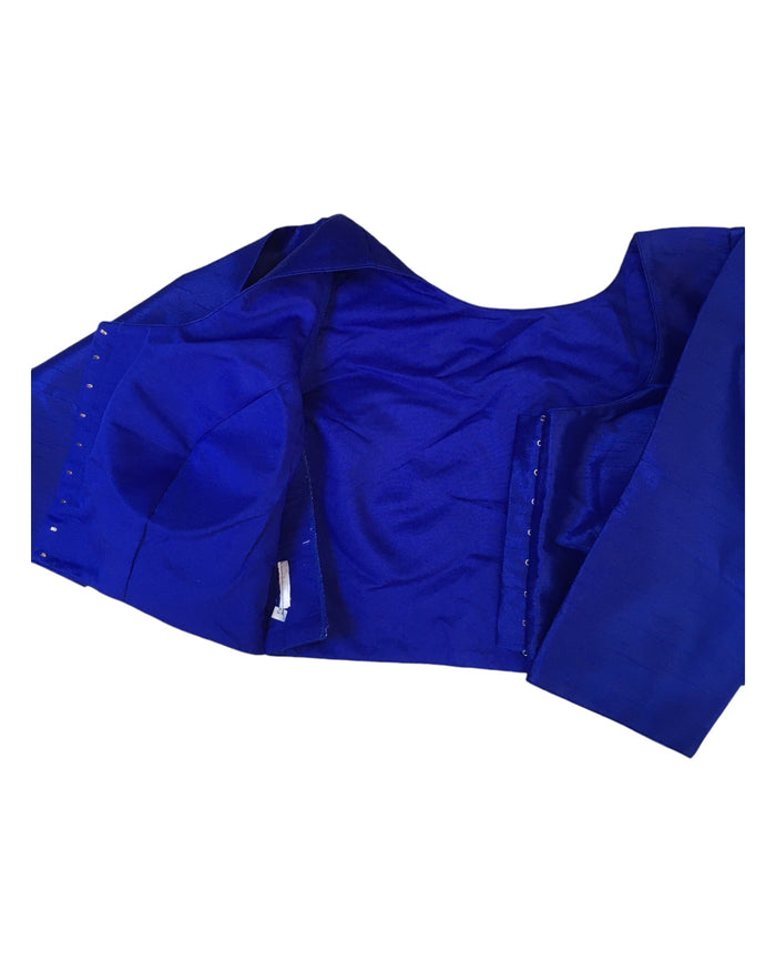 Green - Silky Saree blouse with cups,  Long Sleeves, High Back - 38" - UK Stock - Quick Delivery - RNK - R231F-A