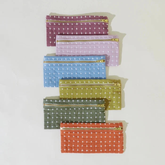 Hand Stitched Flat Pencil Case