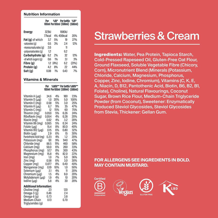 Huel Ready to Drink Strawberries & Cream 500ml x 8