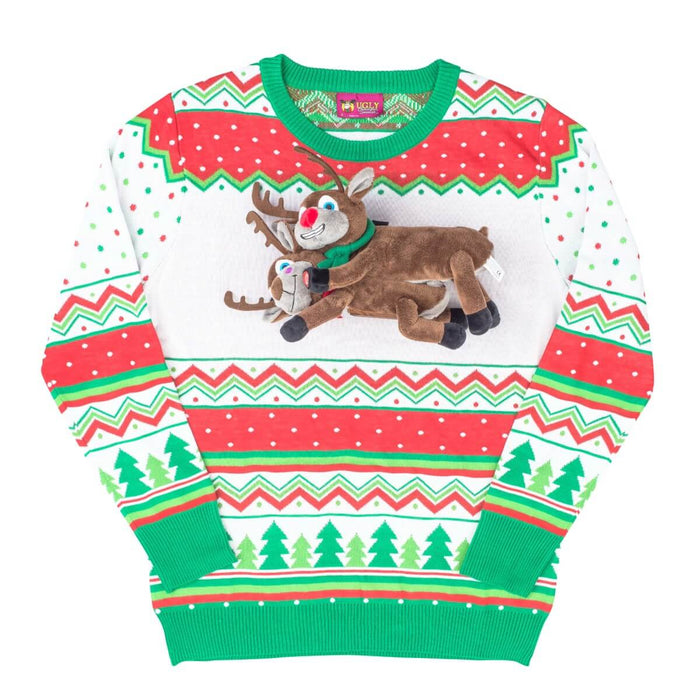 Humping Reindeer 3D Animated Ugly Christmas Sweater