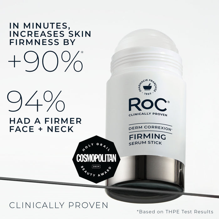In Minutes, increases skin firmness by 90%*. 94% had a firmer face + neck. Clinically Proven. 
*Based on THPE Test Results