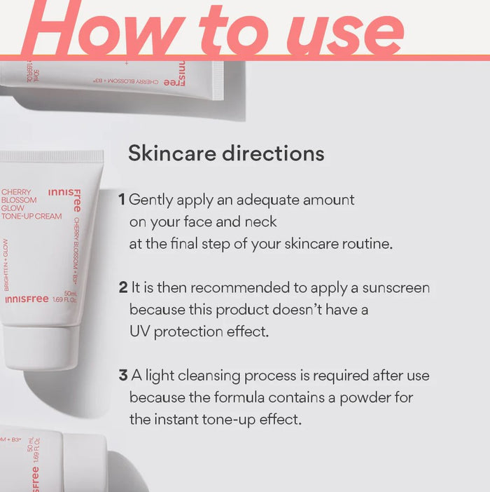innisfree Cherry Blossom Glow Tone-Up Cream 50ml / 1.69 fl. oz