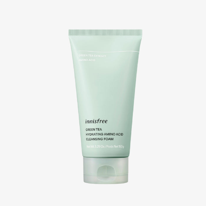 INNISFREE Green Tea Hydrating Amino Acid Cleansing Foam  asian authentic genuine original korean skincare montreal toronto calgary canada thekshop thekshop.ca natural organic vegan cruelty-free cosmetics kbeauty vancouver free shipping