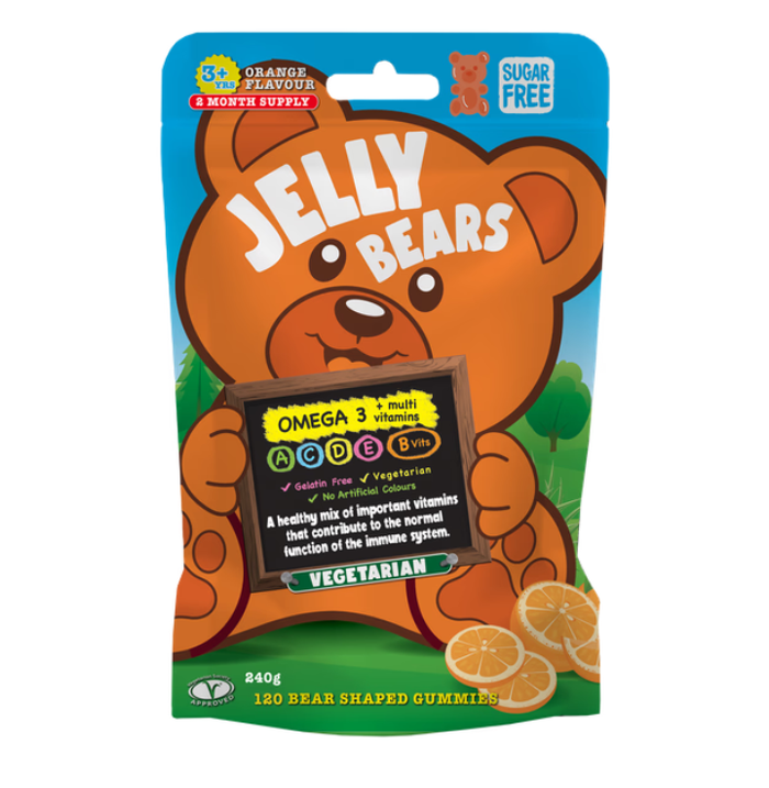 Jelly Bear Omega 3 Pouch 120 Gummies
