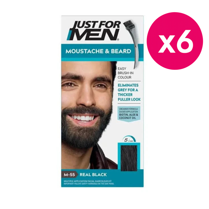 Just For Men Moustache & Beard Real Black Hair Dye M-55